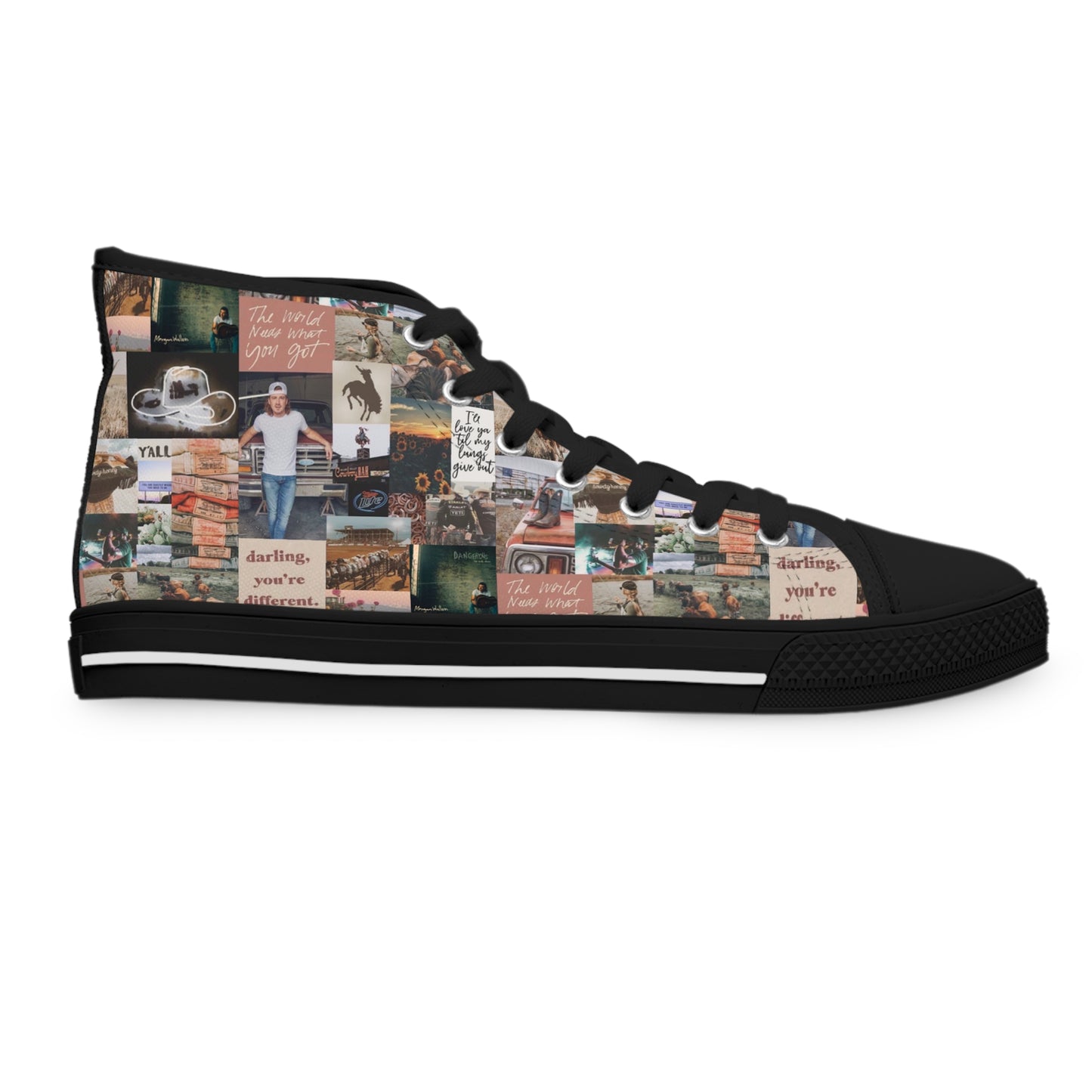 Morgan Wallen Darling You're Different Collage Women's High Top Sneakers