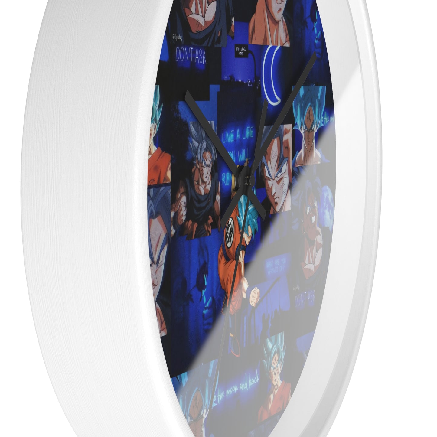 Dragon Ball Z Saiyan Moonlight Collage Wall Clock