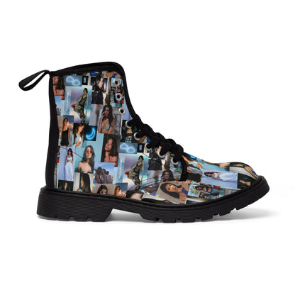 Madison Beer Mind In The Clouds Collage Women's Canvas Boots