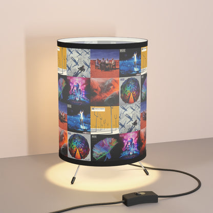 Muse Album Cover Collage Tripod Lamp with High-Res Printed Shade