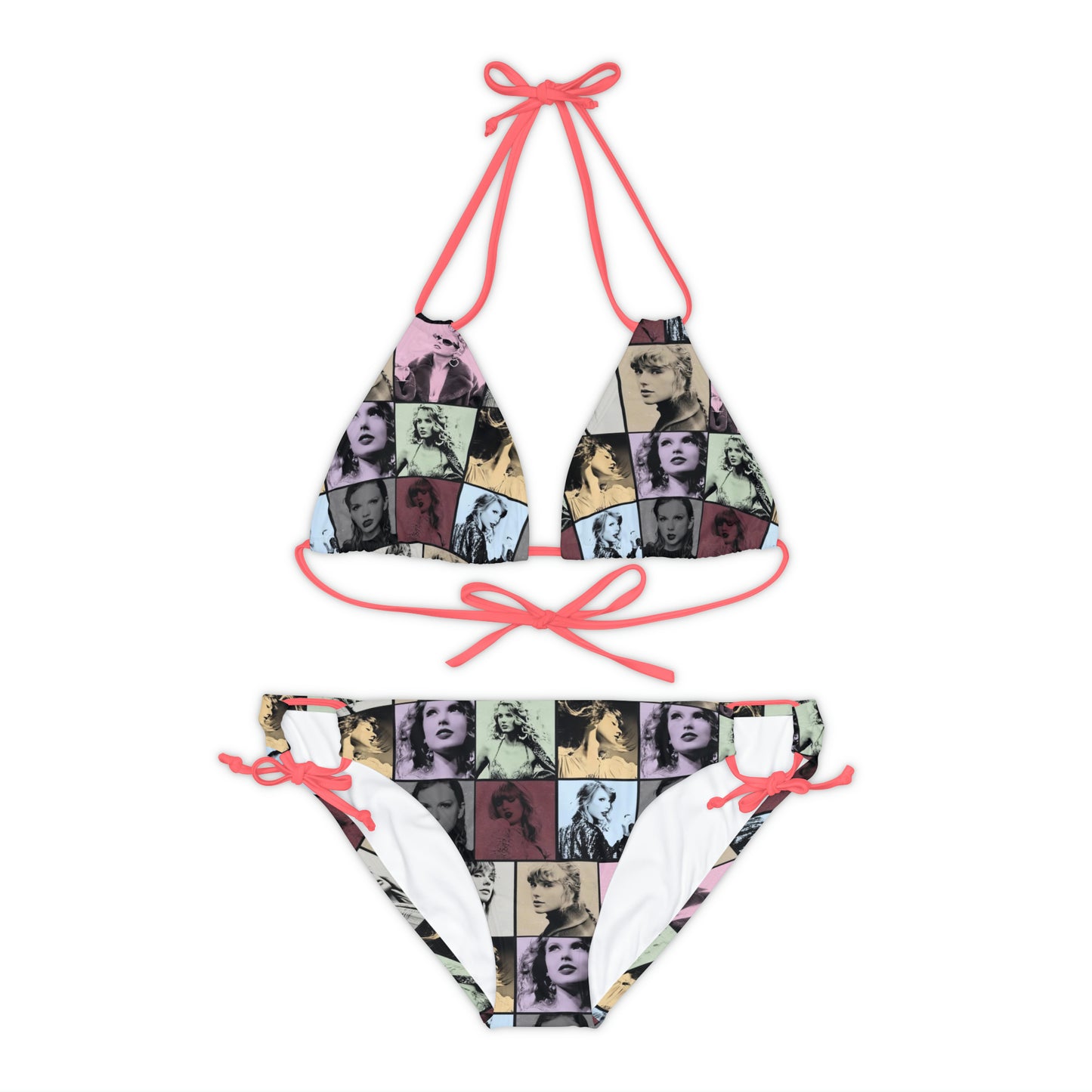 Taylor Swift Eras Collage Strappy Bikini Set