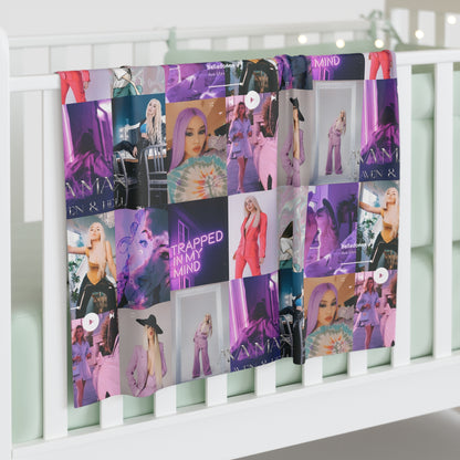 Ava Max Belladonna Photo Collage Baby Swaddle Blanket