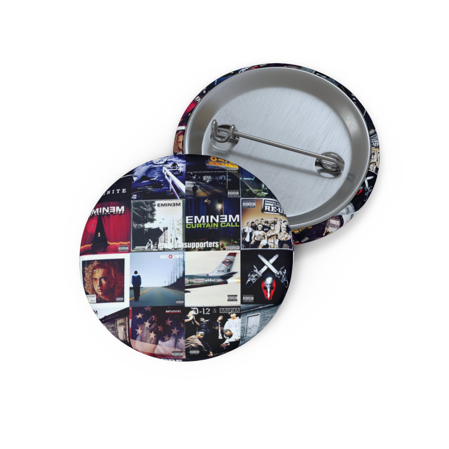 Eminem Album Art Cover Collage Round Pin