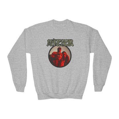 Måneskin Circular Group Photo Youth Crewneck Sweatshirt