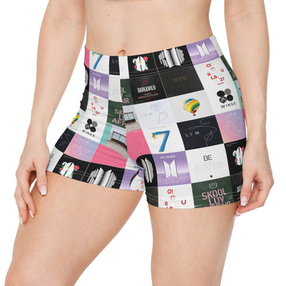 BTS Album Cover Art Collage Women's Shorts