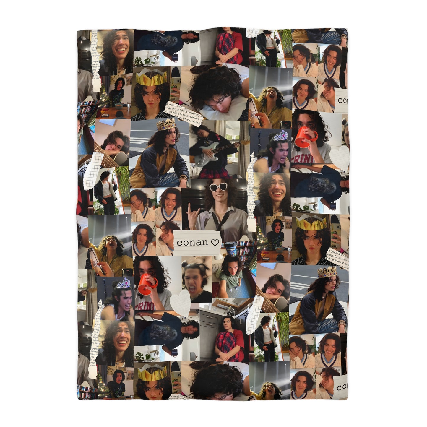 Conan Grey Being Cute Photo Collage Microfiber Duvet Cover