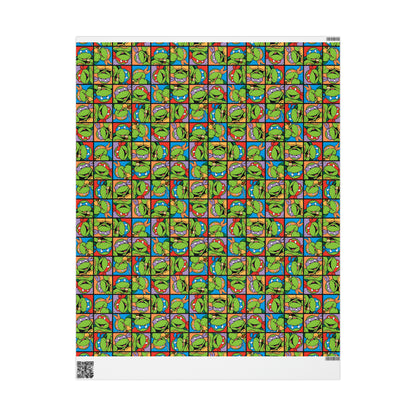 TMNT Turtle Toon Montage Gift Wrapping Paper