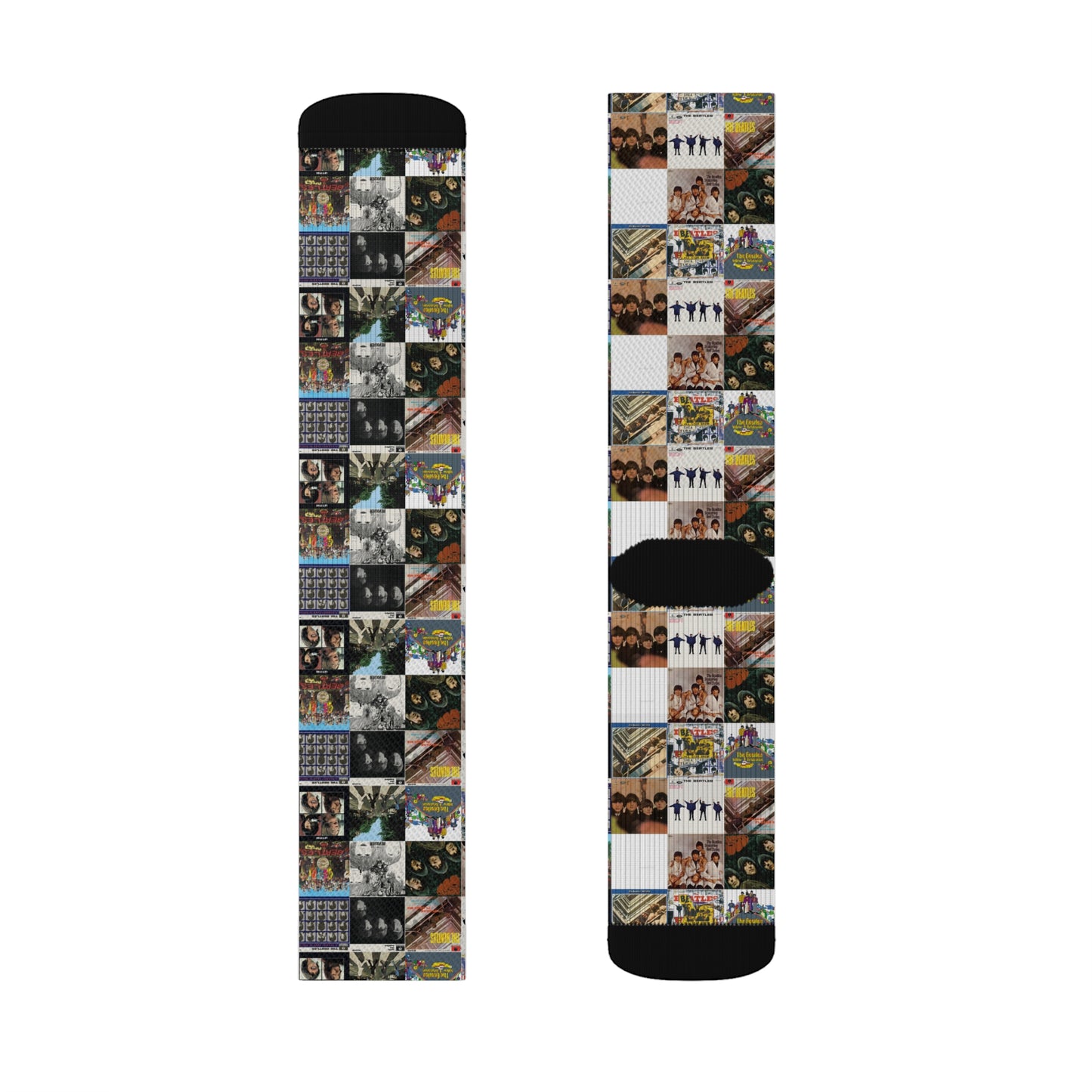 The Beatles Album Cover Collage Tube Socks