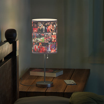 Kansas City Chiefs Superbowl LVIII Championship Victory Collage Lamp on a Stand