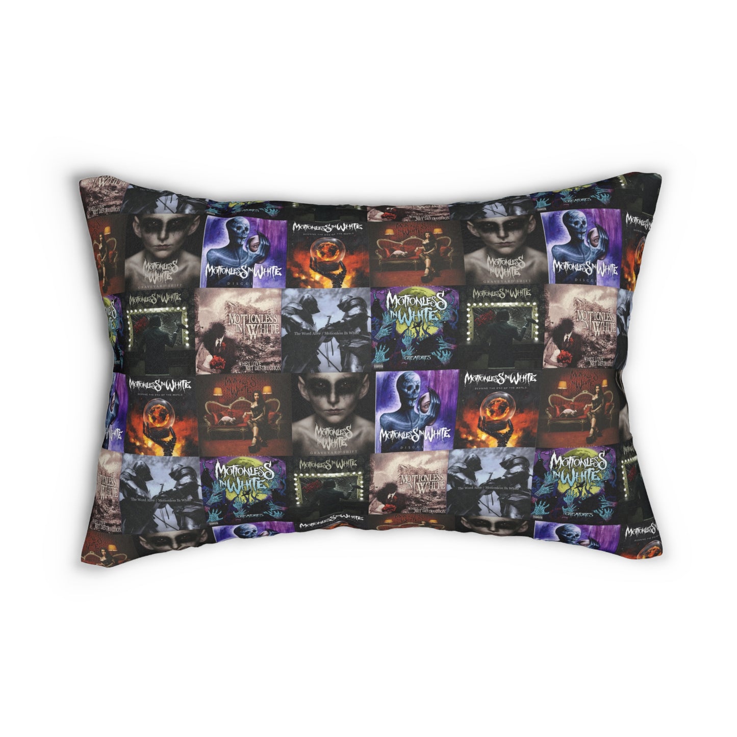 Motionless In White Album Cover Collage Polyester Lumbar Pillow