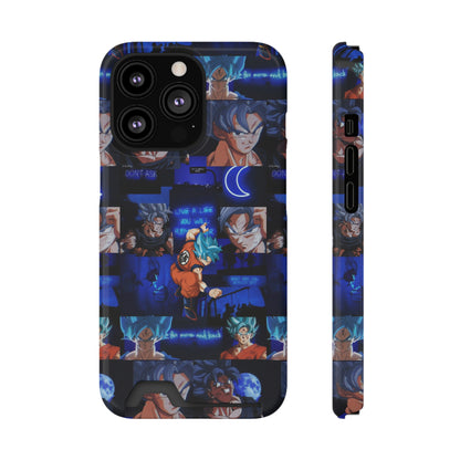 Dragon Ball Z Saiyan Moonlight Collage Phone Case With Card Holder