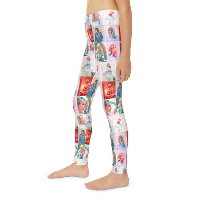 Taylor Swift Lover Era Photo Mosaic Youth Full-Length Leggings