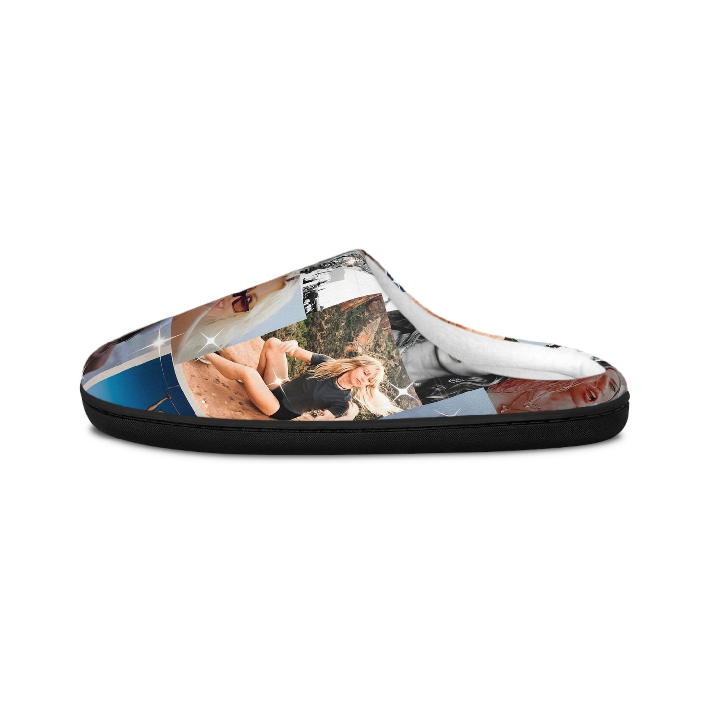 Miley Cyrus Flowers Photo Collage Women's Indoor Slippers