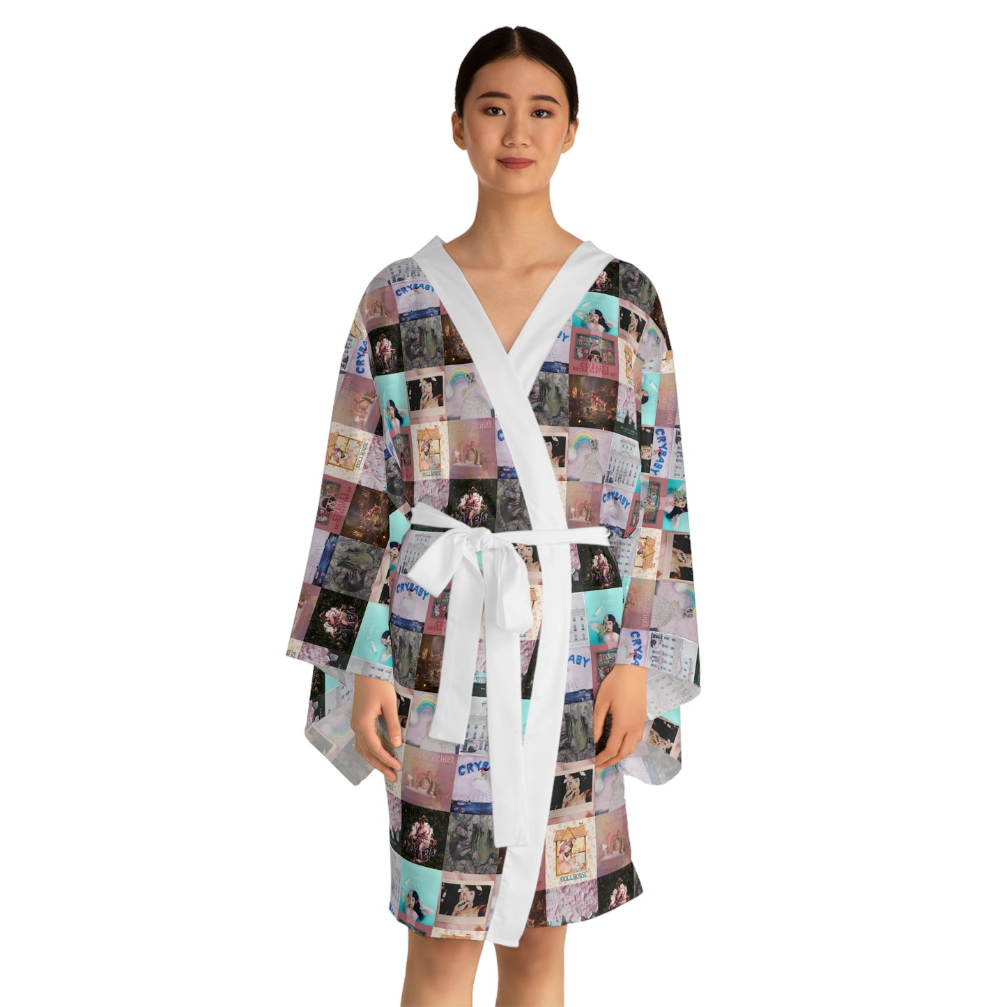 Melanie Martinez Album Art Collage Long Sleeve Kimono Robe