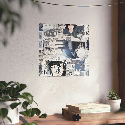 Demon Slayer Giyu Aesthetic Collage Matte Vertical Poster