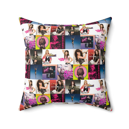 Miley Cyrus Album Cover Collage Spun Polyester Square Pillow