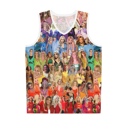 Britney Spears Rainbow Photo Collage Basketball Jersey