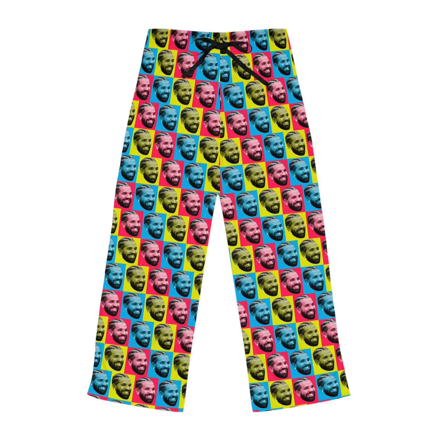 Drake Colored Checker Faces Women's Pajama Pants