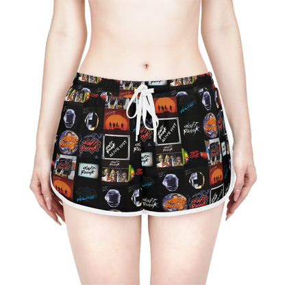 Daft Punk Album Cover Art Collage Women's Relaxed Shorts