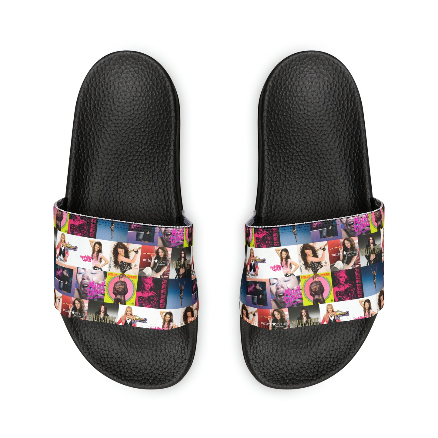 Miley Cyrus Album Cover Collage Youth Slide Sandals