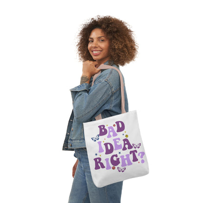 Olivia Rodrigo Bad Idea Right? Polyester Canvas Tote Bag