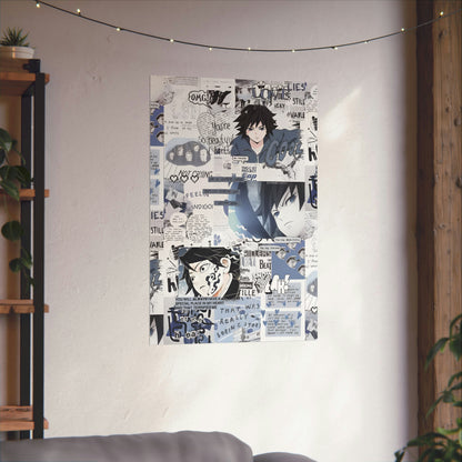 Demon Slayer Giyu Aesthetic Collage Matte Vertical Poster