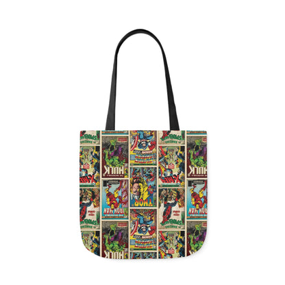 Marvel Comic Book Cover Collage Polyester Canvas Tote Bag