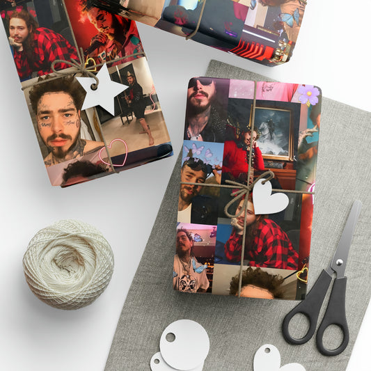 Post Malone Posty Love Photo Collage Gift Wrapping Paper