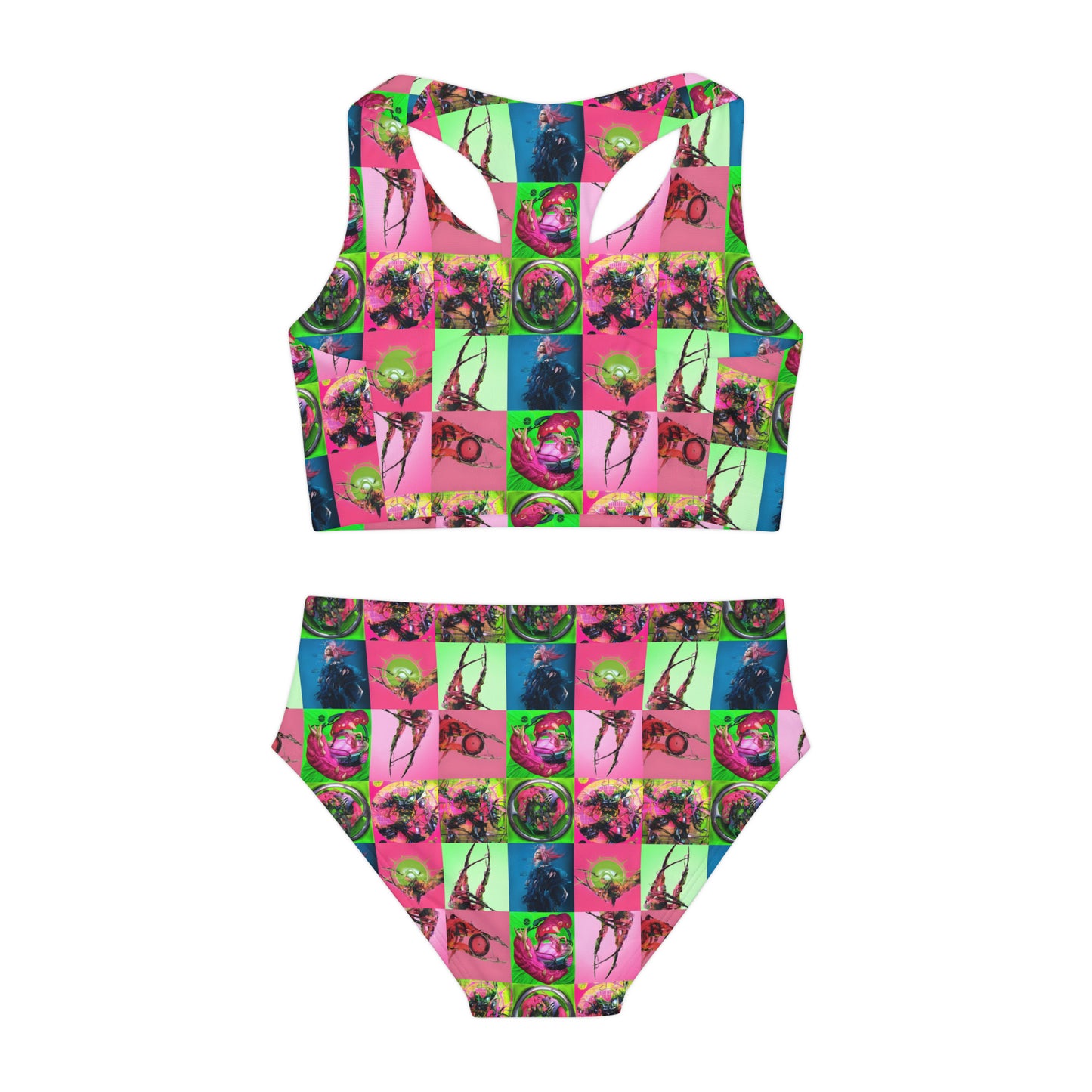 Lady Gaga Dawn of Chromatica Mosaic Girls Two Piece Swimsuit