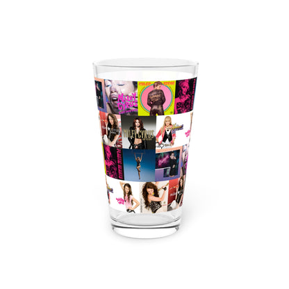 Miley Cyrus Album Cover Collage Pint Glass