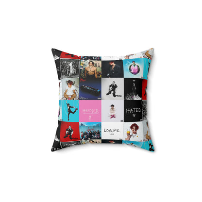 YUNGBLUD Album Cover Art Collage Spun Polyester Square Pillow