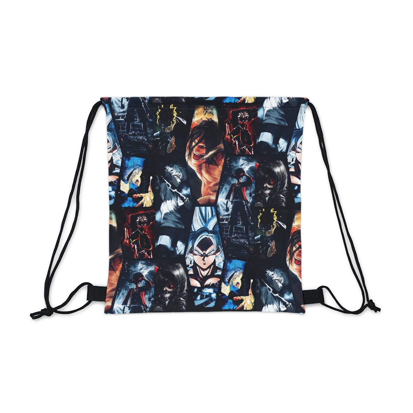 Anime Hero Montage Outdoor Drawstring Bag