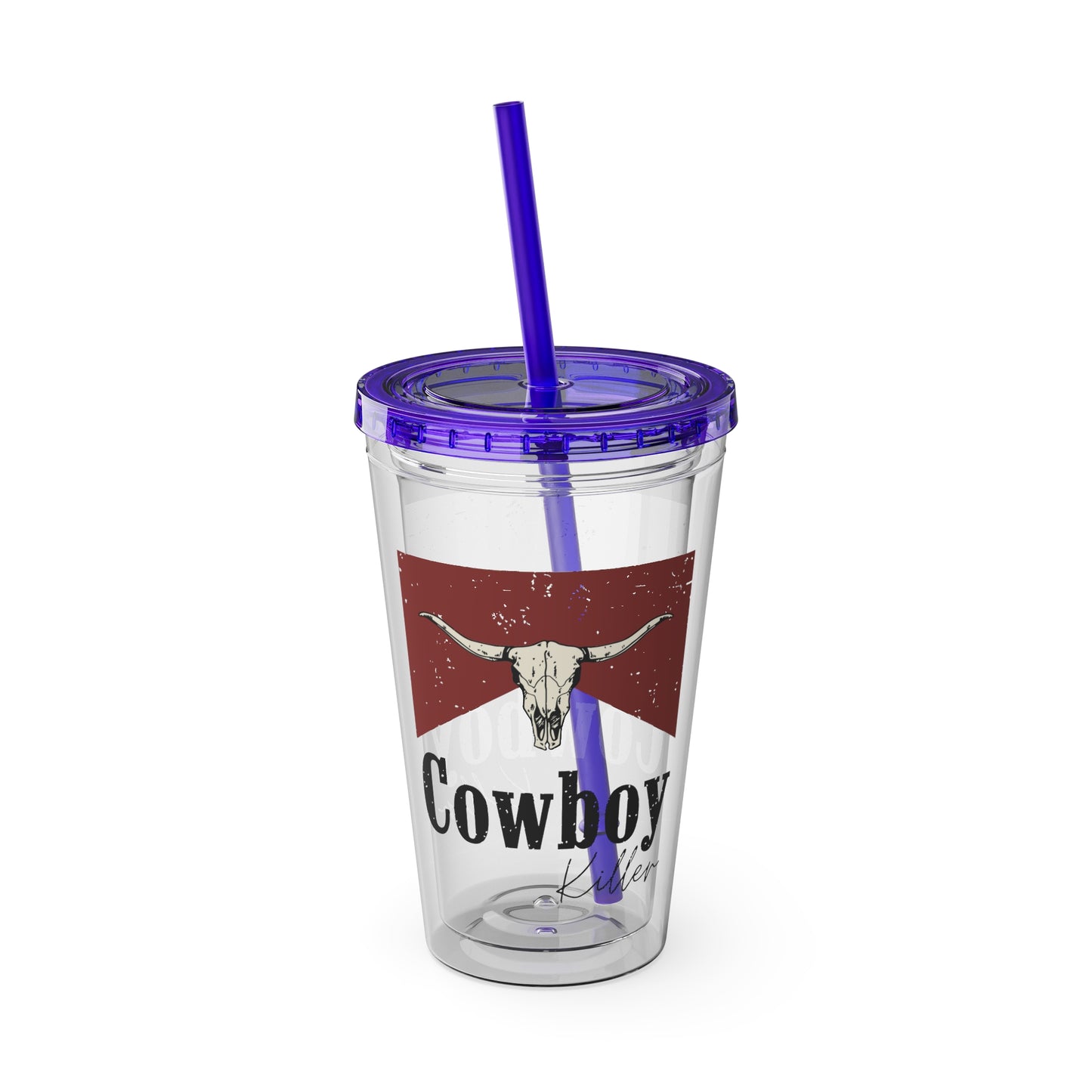 Morgan Wallen Cowboy Killer Sunsplash Tumbler with Straw