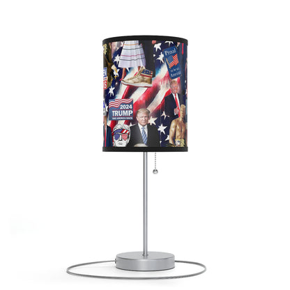 Donald Trump 2024 MAGA Montage Lamp on a Stand