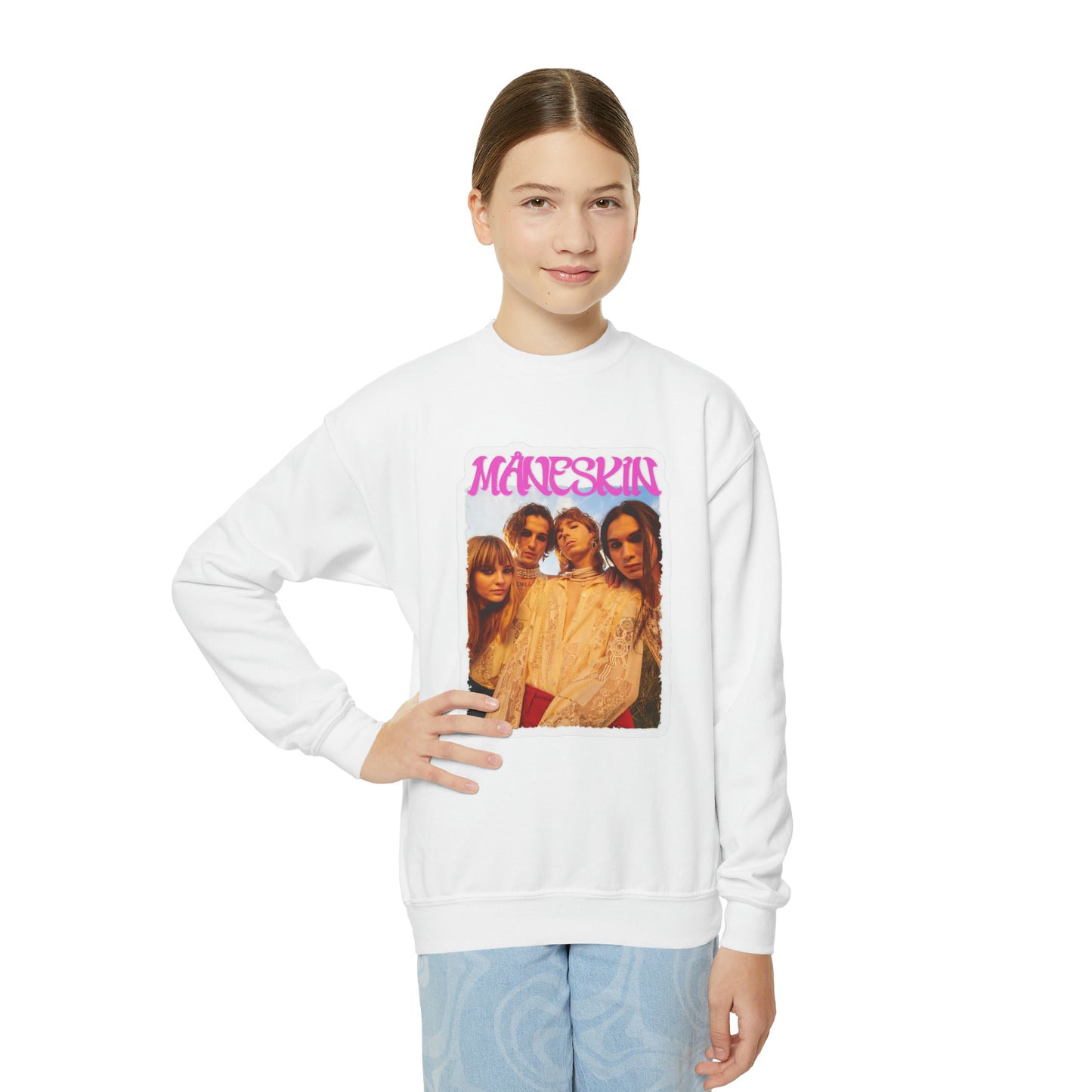 Måneskin Group Photo Youth Crewneck Sweatshirt