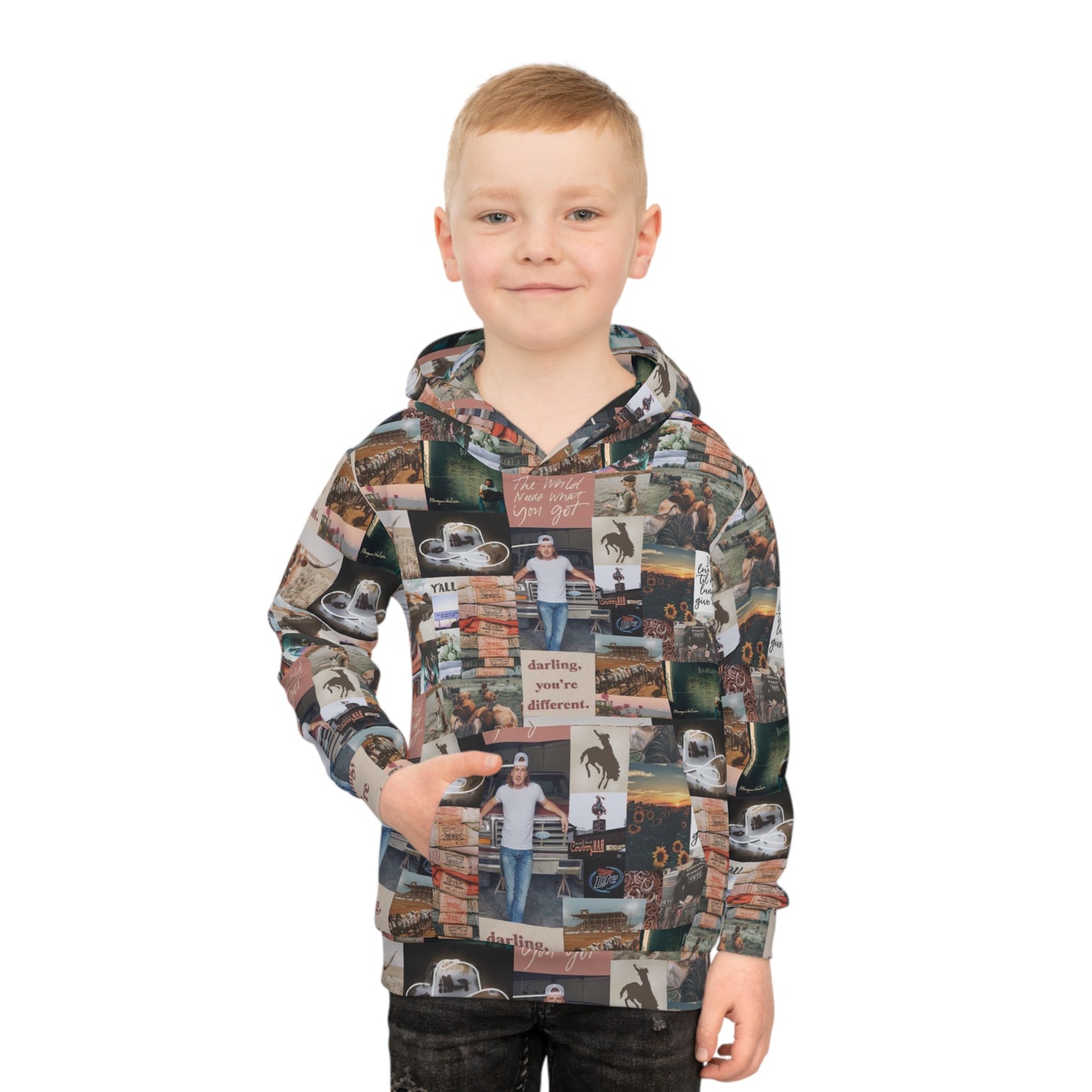 Morgan Wallen Darling You're Different Collage Kid's Hoodie