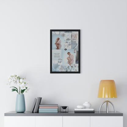 Olivia Rodrigo White Aesthetic Collage Framed Print