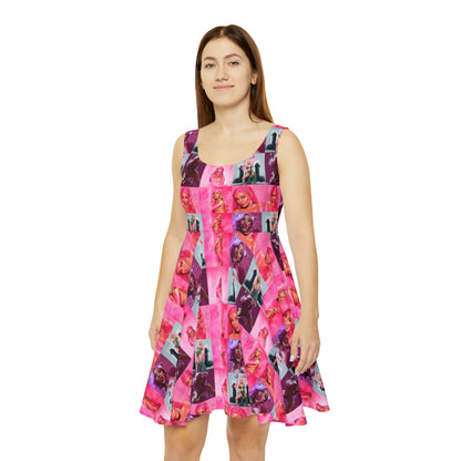 Doja Cat Hot Pink Mosaic Women's Skater Dress