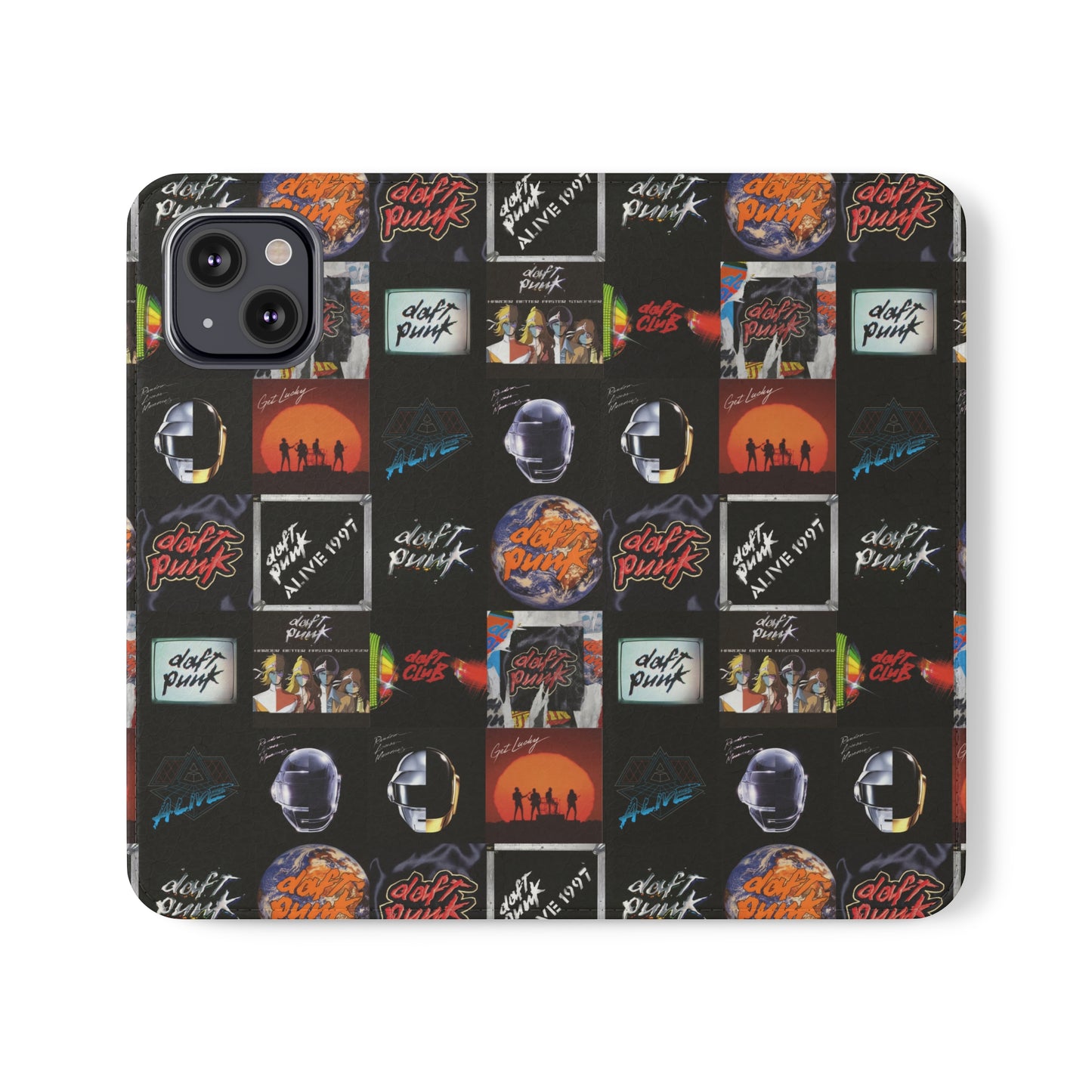 Daft Punk Album Cover Art Collage Phone Flip Case