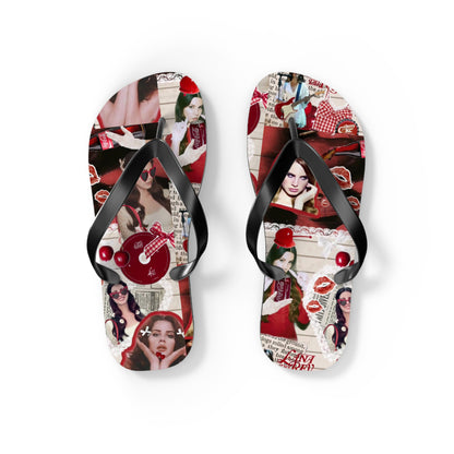 Lana Del Rey Cherry Coke Collage Flip Flops