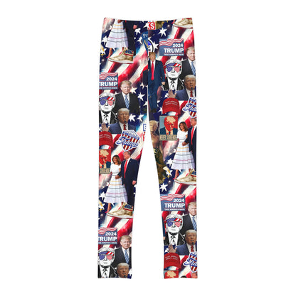 Donald Trump 2024 MAGA Montage Youth Full-Length Leggings