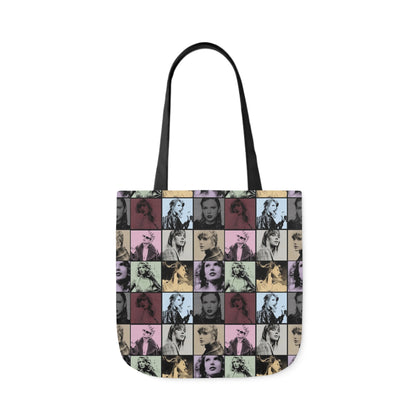 Taylor Swift Eras Collage Polyester Canvas Tote Bag