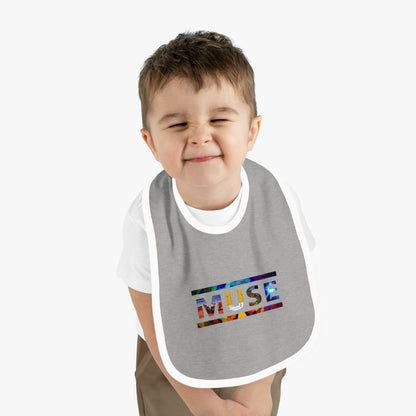 Muse Album Art Letters Baby Contrast Trim Jersey Bib