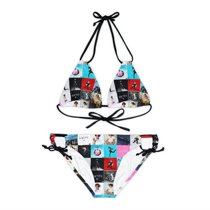 YUNGBLUD Album Cover Art Collage Strappy Bikini Set (AOP)