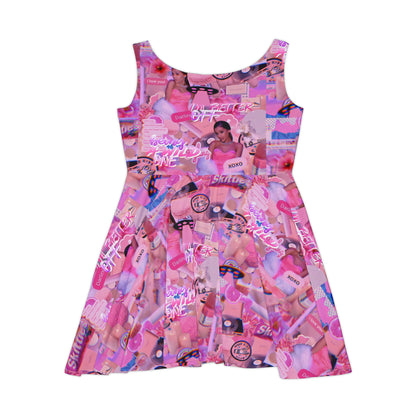 Ariana Grande Purple Vibes Collage Women's Skater Dress