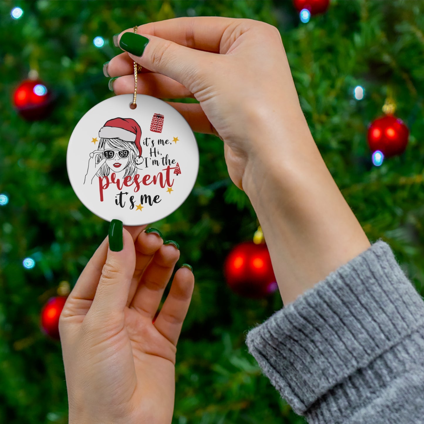 Taylor Swift I'm The Present Ceramic Ornament