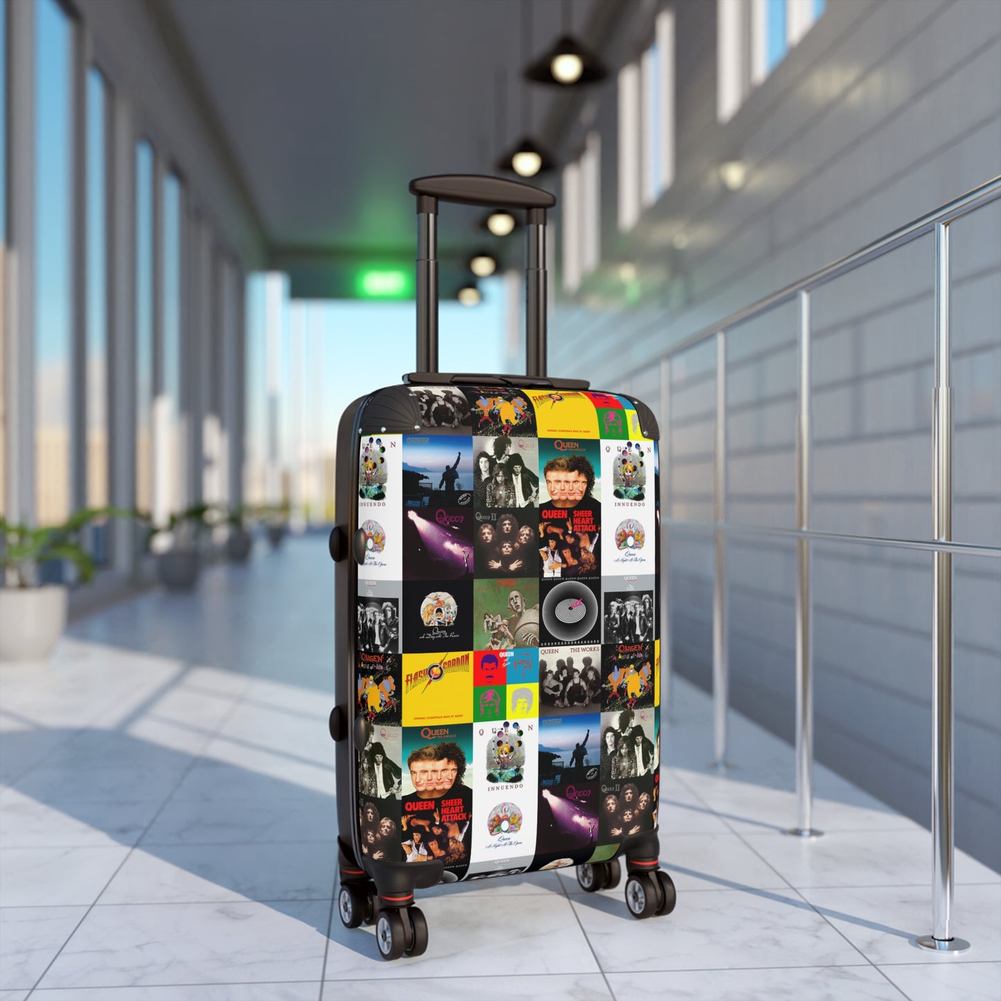 Queen Album Cover Collage Suitcase