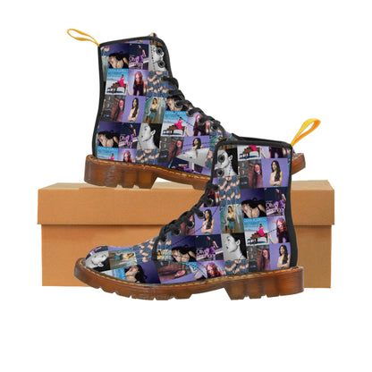 Olivia Rodrigo Album Cover Art Collage Women's Canvas Boots