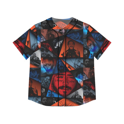 Post Malone Crystal Portaits Collage Women's Baseball Jersey