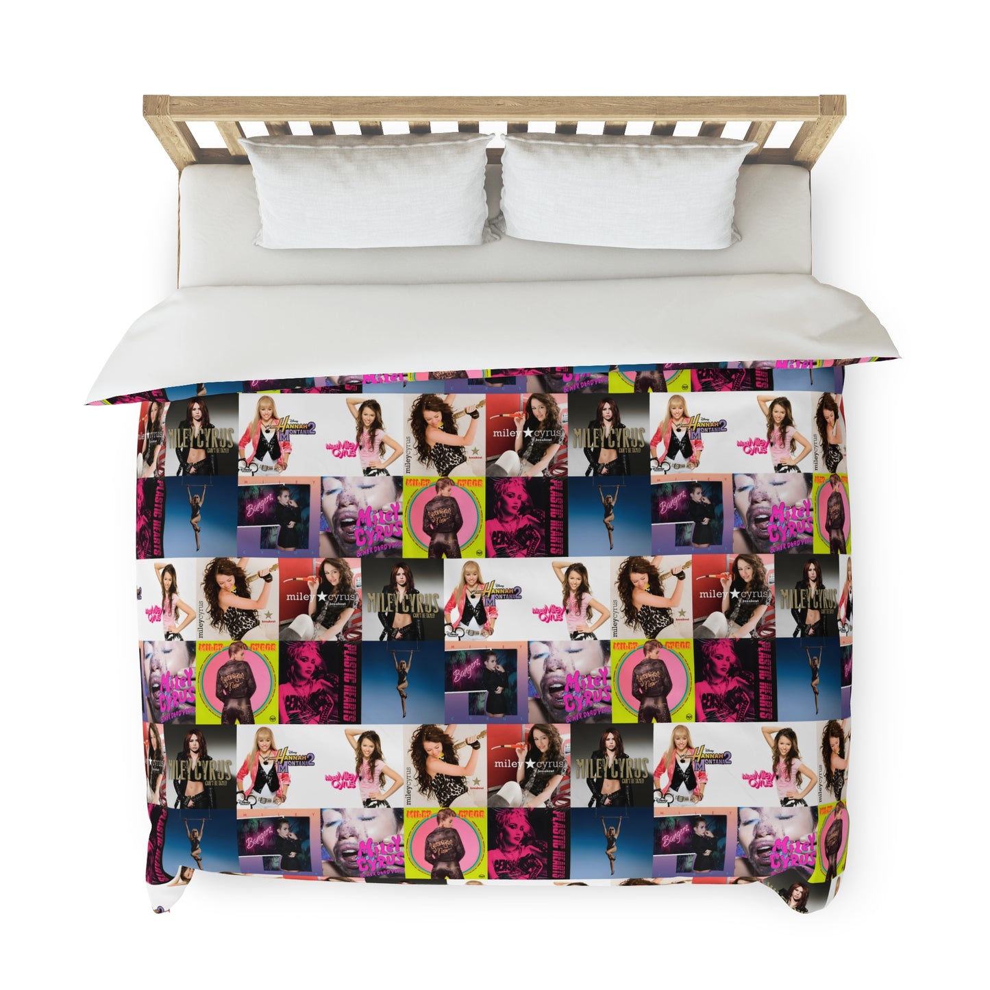 Miley Cyrus Album Cover Collage Duvet Cover